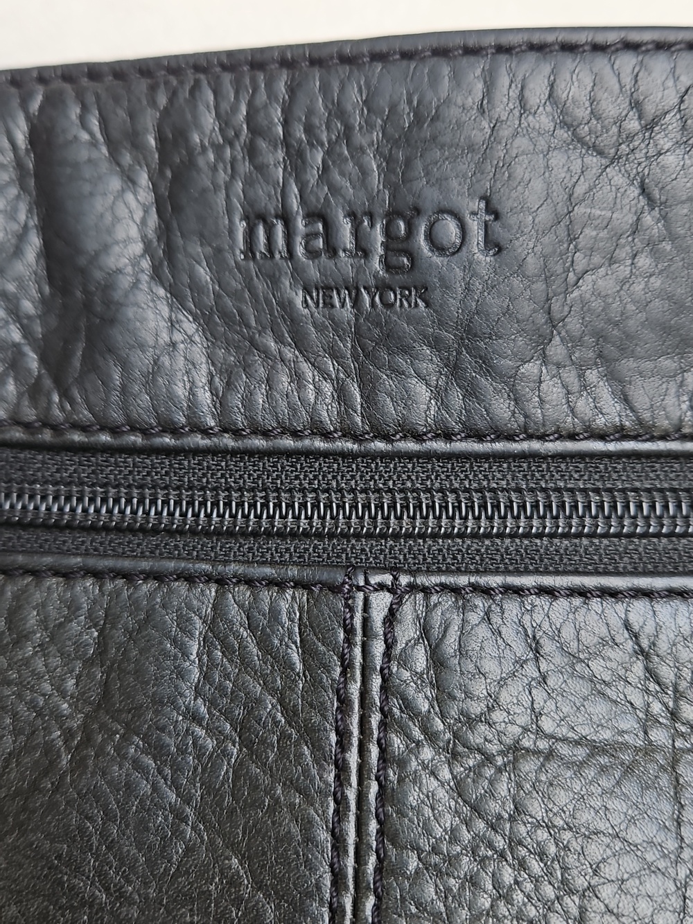 Margot Leather Gunmetal Black Crossbody Bag - Picture 2 of 8